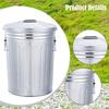 8L Outdoor Metal Trash Can with Seal Lid Versatile for Patio Farm Compost Bin Rustic Sturdy Storage