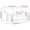 Vidaxl 2-Osobowa Sofa Z Poduszkami, Ciemnoszara, 120 Cm, Tkanina