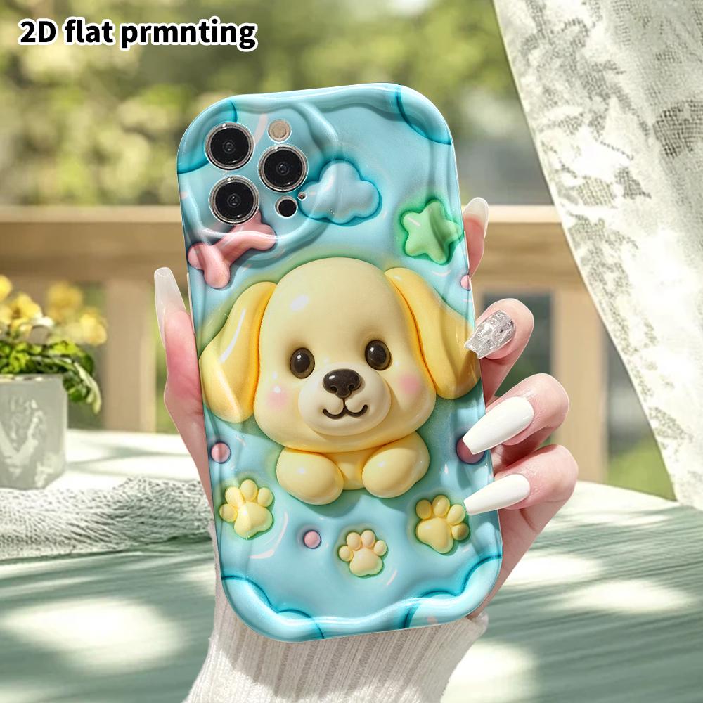 Phone Case: 2D Flat Design Suitable for iPhone 18 17 16 15 14 13 Pro Protective Case, with Little Dog Probe, Perfect Christmas and Halloween Holiday G