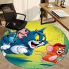 1 Stück Tom und Jerry Büro Runder Teppich, Schlafzimmer Wohnzimmer Heimdeko, Zimmerdeko, Offic a1016118