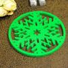 6pcs/lot Cup Mat Merry Christmas Decorations Snowflakes Cup Mat Non-woven Fabric Dinner Party Dish Tray