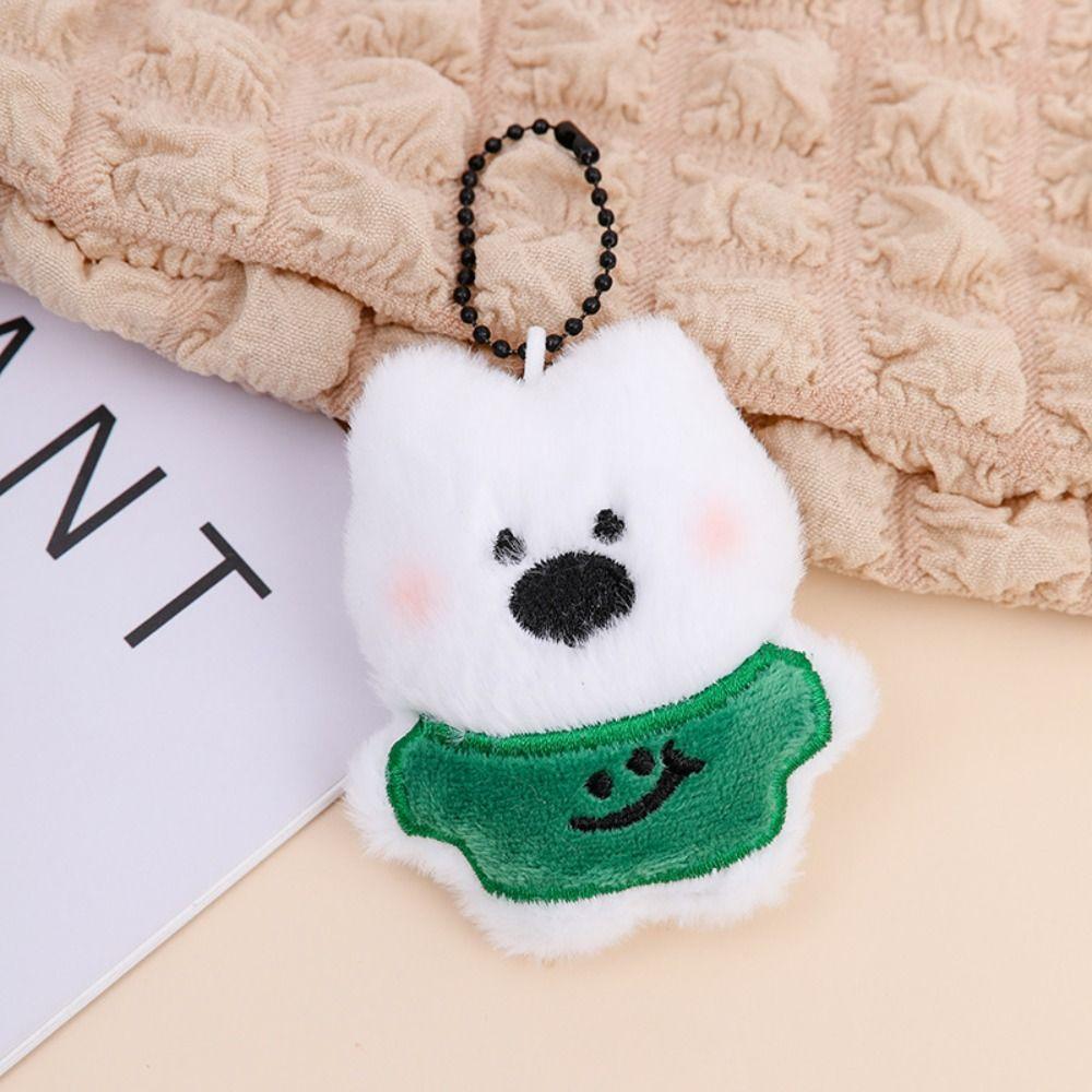 Stuffed Plush Dolls Cartoon Key Chain West Highland White Terrier Plush Toy Car Key Pendant