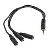 Earphone Mic Audio Adapter Cord Headset Splitter Cable 3.5mm Splitter Cable Stereo Splitter Wire