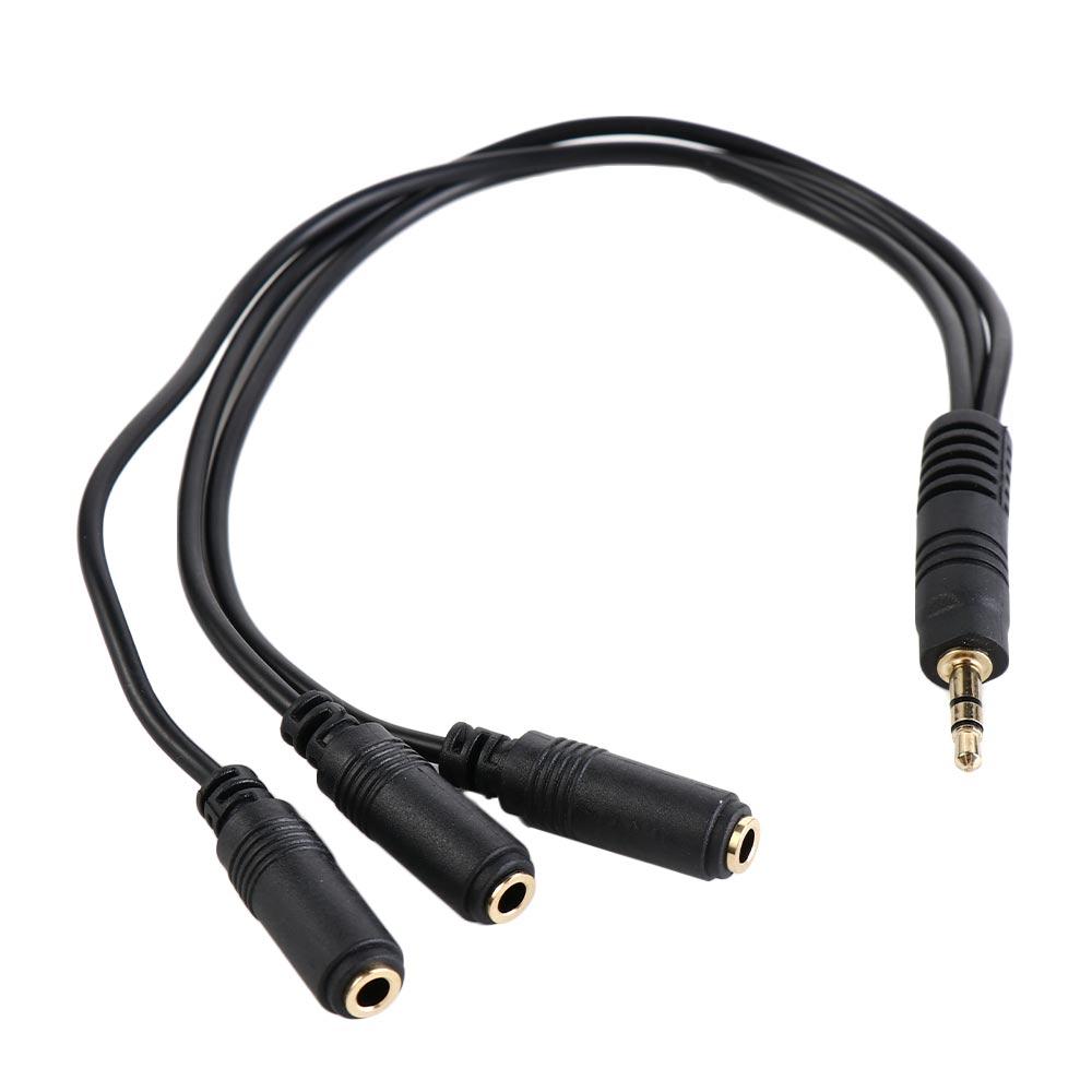 Earphone Mic Audio Adapter Cord Headset Splitter Cable 3.5mm Splitter Cable Stereo Splitter Wire