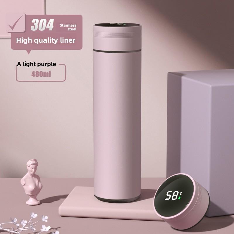 16.91oz Smart Stainless Steel Glass Cup with Temperature Display Vacuum Insulated Tea Mug Silent Base Christmas Gift Travel Mug