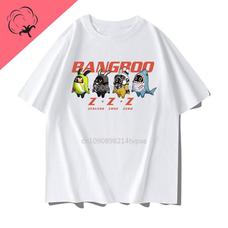 Bang Boo Zenless Zone Zero Tshirt Qi Cai Ji Harajuku Graphic Tshirts 100 Cotton Oneck Camisa Game Short Sleeve Y2k Clothes S