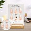 Nail Art Display Board Acrylic Versatile Easy to Install with Wooden Base Practice Gifts