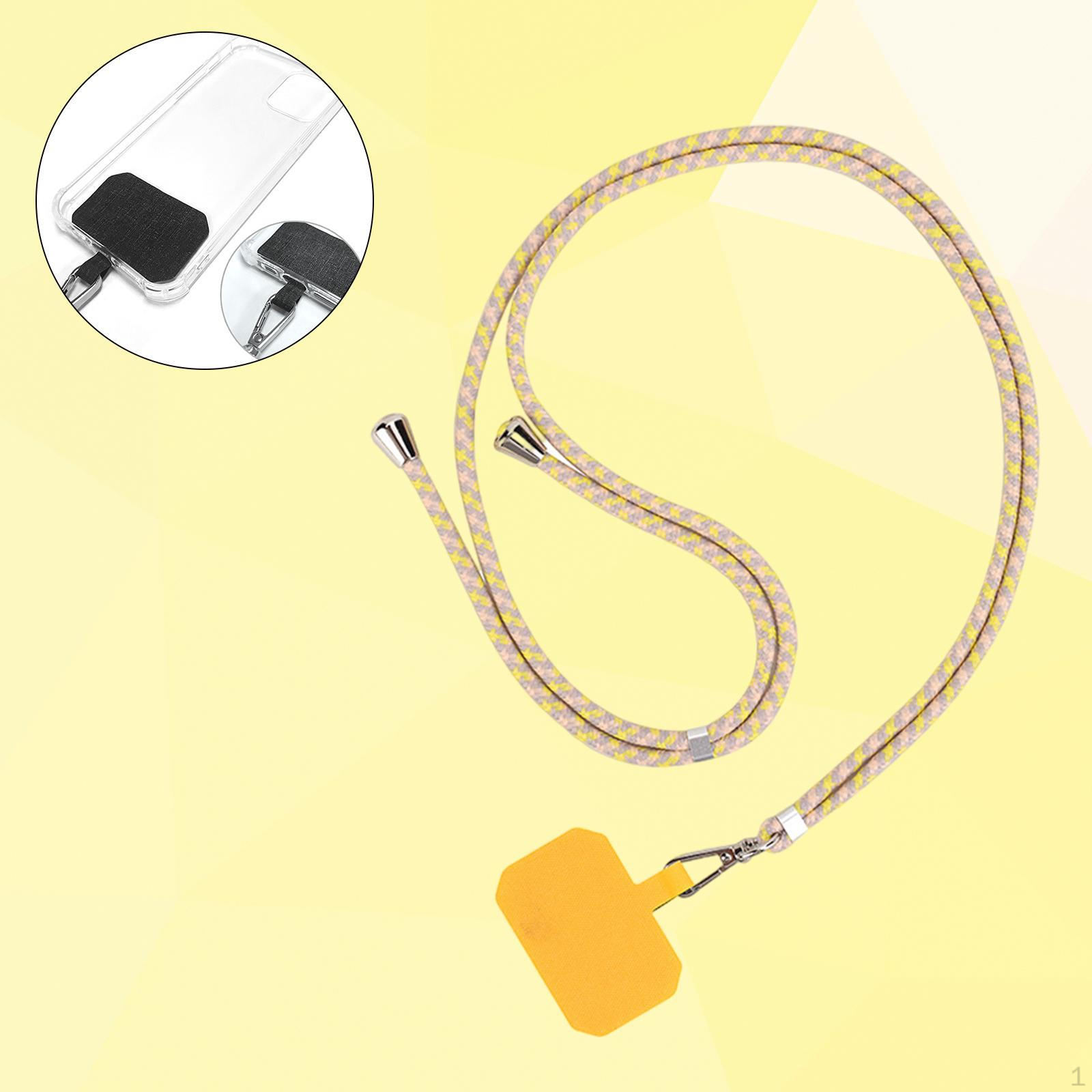 

Регулируемый ремешок для телефона на шею, ручной шнурок Yellow Gray Yellow