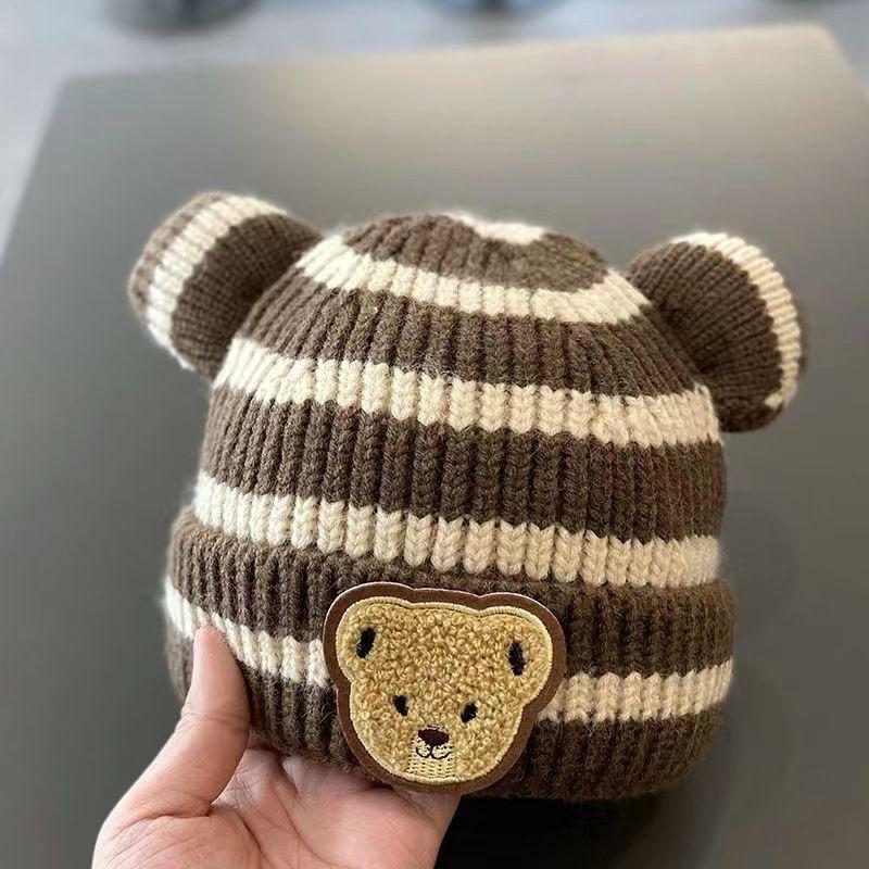 Baby hat new wool hat cute super cute boy and girl baby pullover hat autumn and winter children's knitted pullover hat