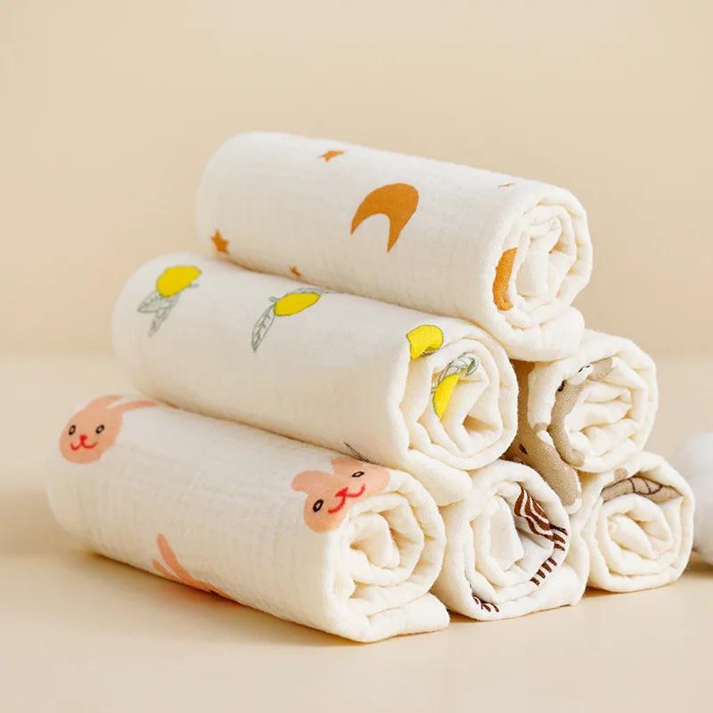 1/5 st Baby Ansiktshandduk Set - Nyfödd Bomull Muslin Artiklar Inkluderar Haklappar Näsdukar Mjuka Dregelhanddukar & Matningsrapdukar