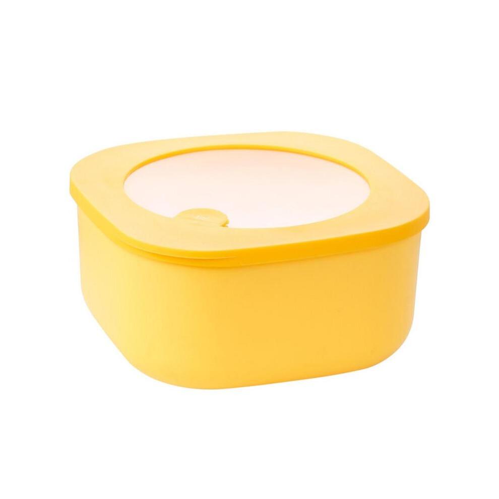 (L, Yellow) BoSaiD Bento Box Leakproof Healthy Plastic Microwave Safe Lunchbox for Kitchen