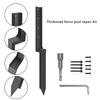 Fence Repair Kits Thickened Metal Fence Support Stakes Solid Ground Spikes Quick Fix Post Stabilizer For Repair Tilted