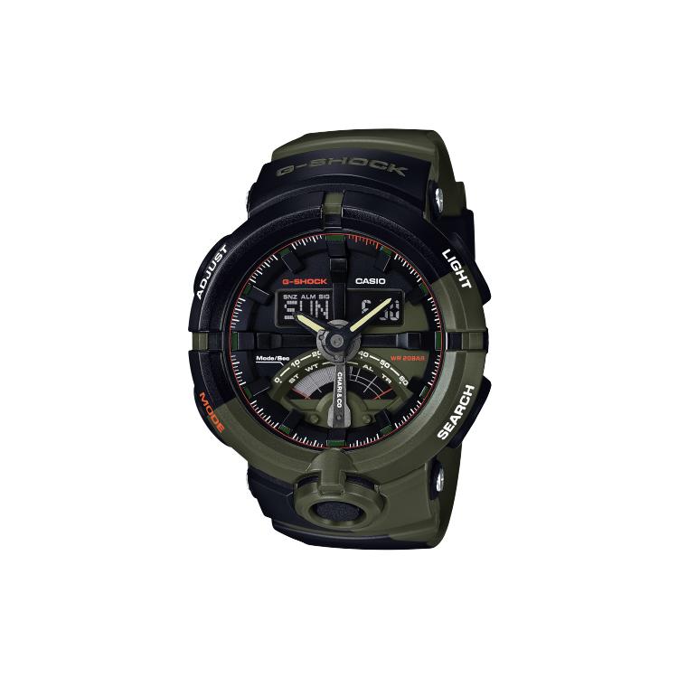 

CASIO Men Liquid Crystal/Analog Dual Display Series Green Watch GA-500K-3A GA-500K-3A Black Green