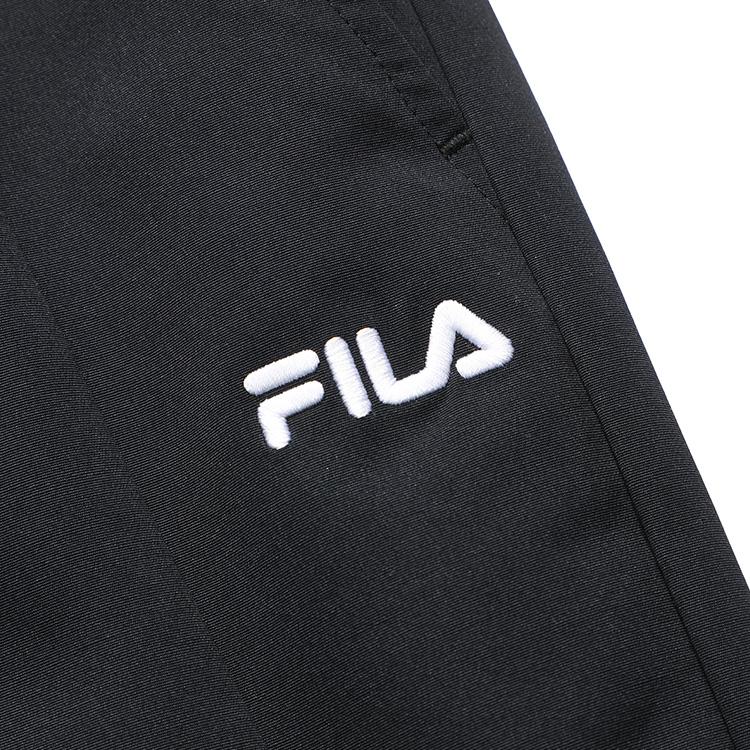 Fila Fusion Embroidered Logo Woven Loose Fit Jogger Pants Women bottoms Deep-Black T11W213801F-BK