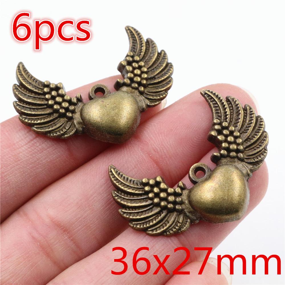Fashion Bronze Charms Heart Star Leaf Arrow Cute DIY Jewelry Making Pendant Fidings for Necklace Bracelet Accessories 