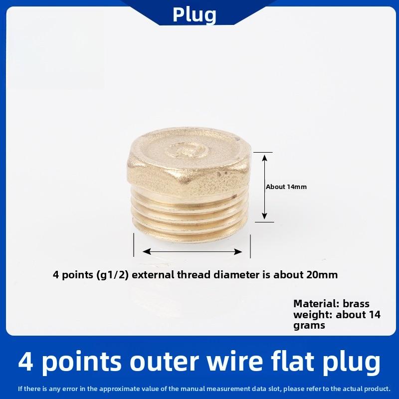 BSP 1/8"1/4"3/8"1/2"3/4'' Male&Female Threaded Brass Pipe Hex Head Brass Stopper End Cap Plug Plumbing Fitting Connector Adapter