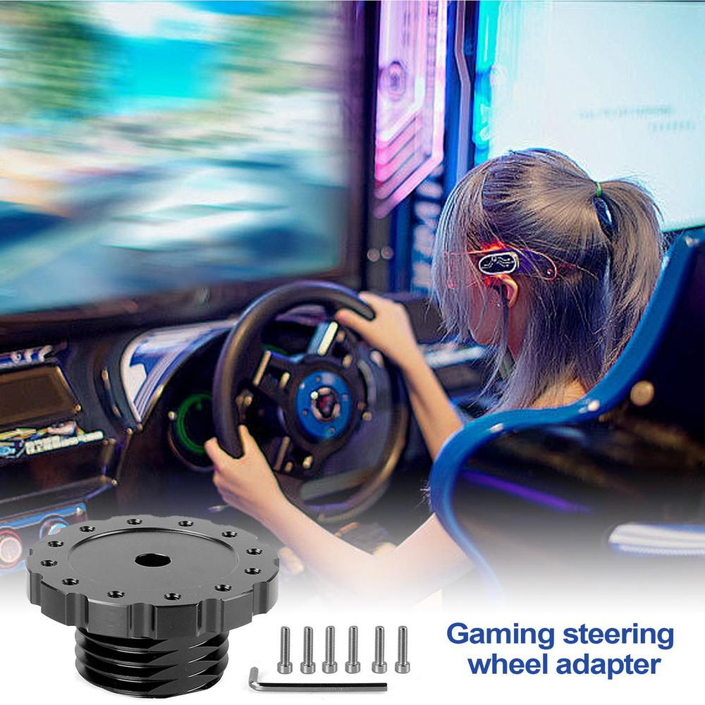 Aluminum Game Steering Wheel Adapter Connection Forthrustmaster TX T300 T500 TS Red Or Black Quick Release Steering Wheel Hub