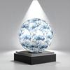 1pc Blue Floral Size 5 Soccer Ball Professional Match Training Football Indoor &Outdoor Sports Ball Lightweight Durable C65147