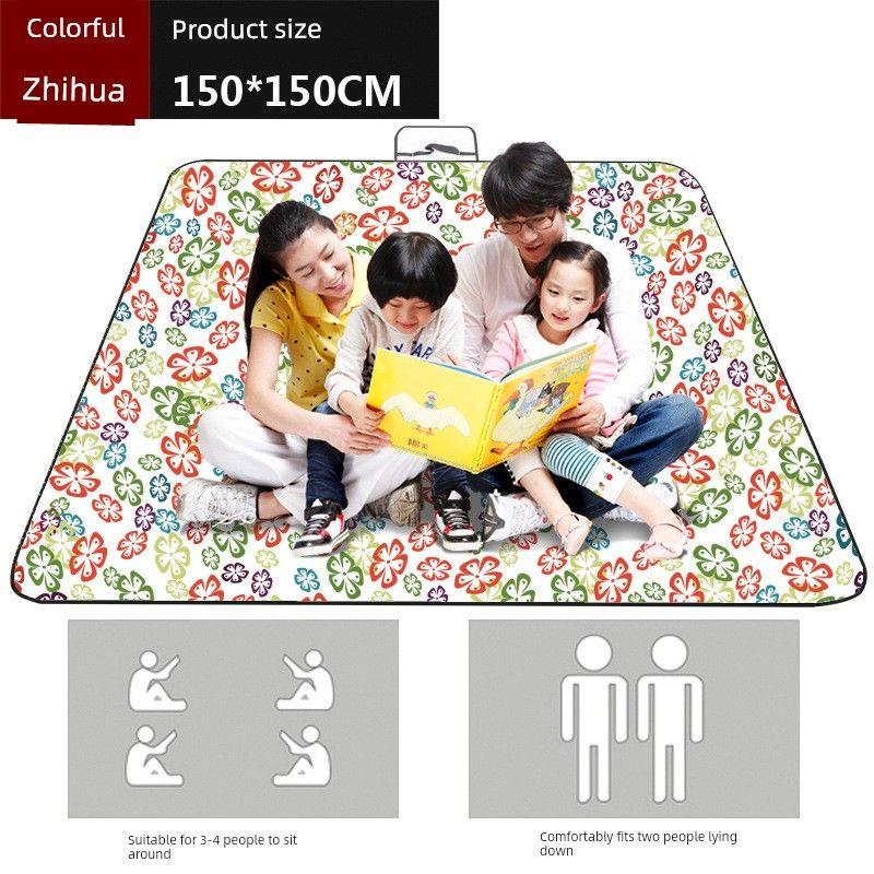 Portable Folding Picnic Mat, Thickened Oxford Cloth Moisture-Proof Mat, Beach Grass Waterproof Dirt-Proof Floor Mat