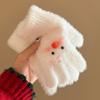 Gants Tricotés à Écran Tactile avec Nœud Papillon Bonhomme de Neige Tricot Laine Tricot Gants Femme Fille