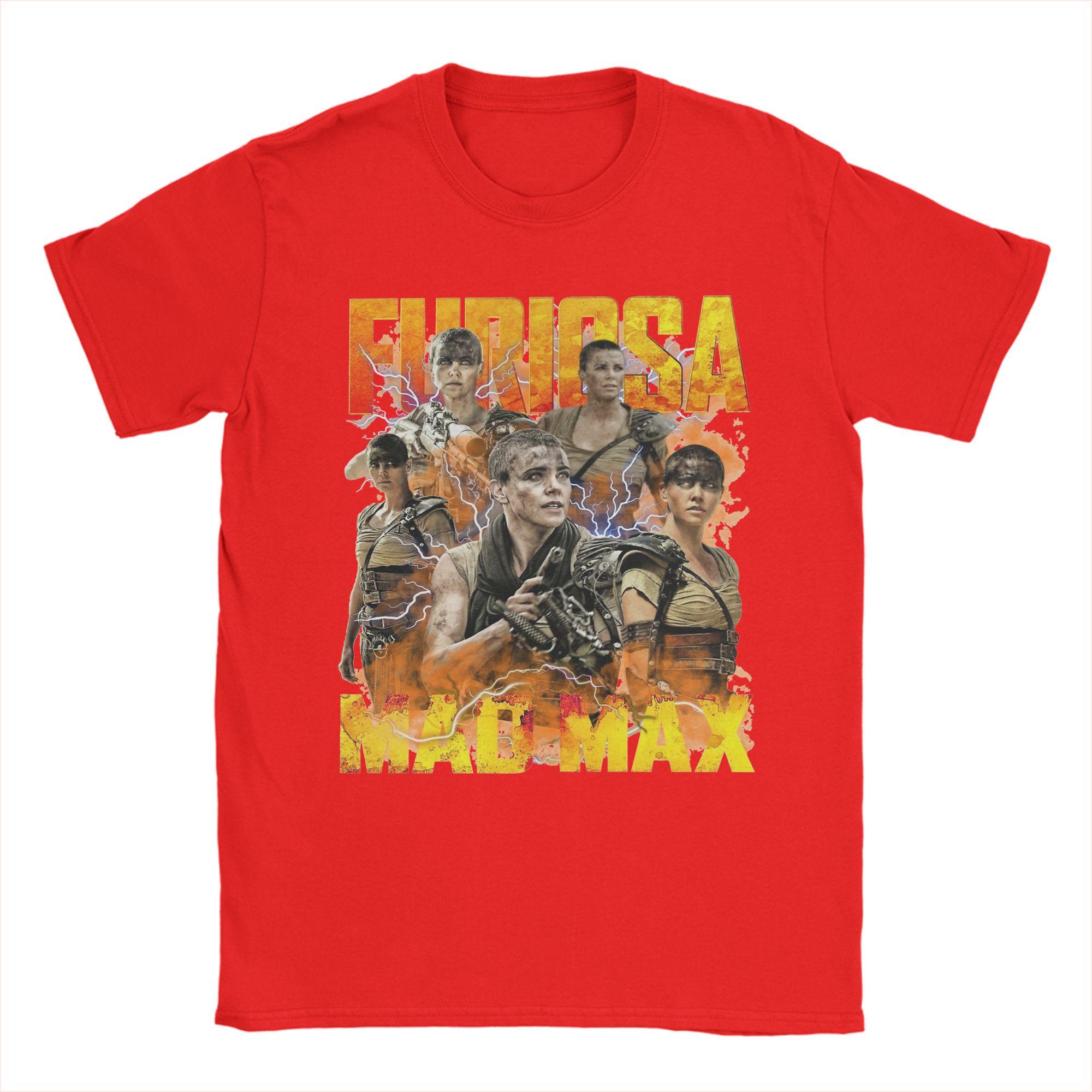

Футболка Mad Max Furiosa Унисекс Хлопковые Топы Хип-хоп Круглый вырез Короткий рукав S