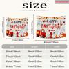 Playful Fireman Birthday Backdrop, Bright Red and Yellow Design with Fire Truck and Firefighter Elements, Festive Kids' Party Wall Decor
