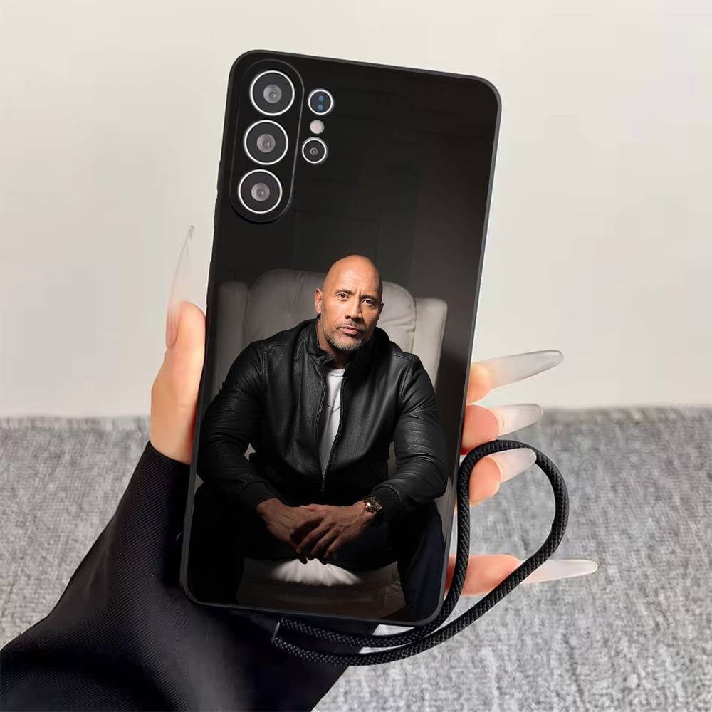 D-Dwayne Johnson Phone Case For Samsung S25,S24,S21,S22,S23,S30,Ultra,S20,Plus,Fe,Lite,Note,10,Black Cover