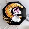 1 PC Automatic Folding Umbrella - Diddl Custom Name Pattern, Portable & Foldable Design with 8 Ribs, Christmas Birthday Gifts