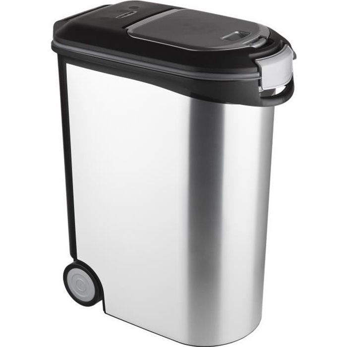 Curver Dog Food Container 20 Kg - 54L - Metal Look