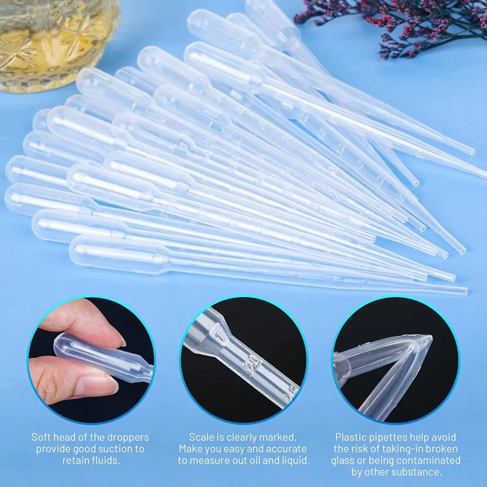 10pc Disposable Plastic Pipette Dropper Scale Graduated Pasteur Laboratory Liquid Dropper Cuentagotas for Lab Supplie 1/3/5/10ml