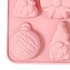 Santa Cookie Molds With Heat Resistance Dishwasher Safe Silicone Mould For Festival Baking And Family Projects