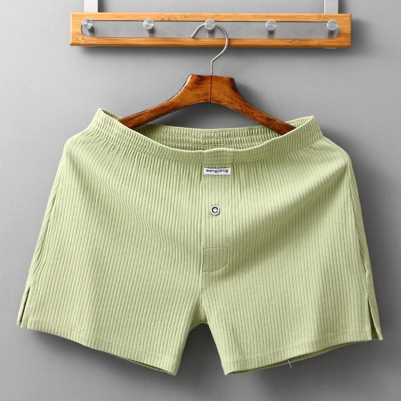 Large Size Men Spring and Summer Simple Thread Cotton Elastic Breathable Comfortable Loose Home Leggings