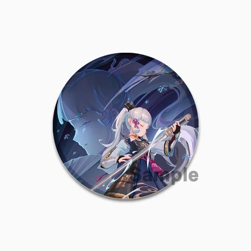 32/44/58mm Kamisato Ayaka Cartoon Badge Cute Tinplate Brooches Handmade Creative Enamel Pins for Clothes Backpack Gift Jewelry Accessories