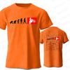 Human Evolution Motocross Design Vintage T-shirt for Men Autocycle Motorbike Speedometer Personalized math Tees Game Black Tops