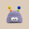 Cartoon Monsters Beanie Adult Elastic Hat Winter Warmer Knitted Hat Cold Winter Presents for Students Teenagers Skiing  rose Red