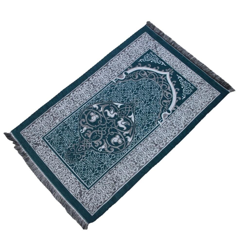 New Foldable Prayer Rug Rectangle Washable Living Room Rug with Tassel Non-slip Islamic Prayer Mat