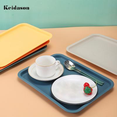 Modern Stackable Storage Rounded Texture Cup Tea Tray Food Fruit Dessert Plate Rectangular for Living Room
