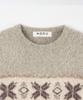 NODU Snow Nordic Snowflake Round Knit [Beige]