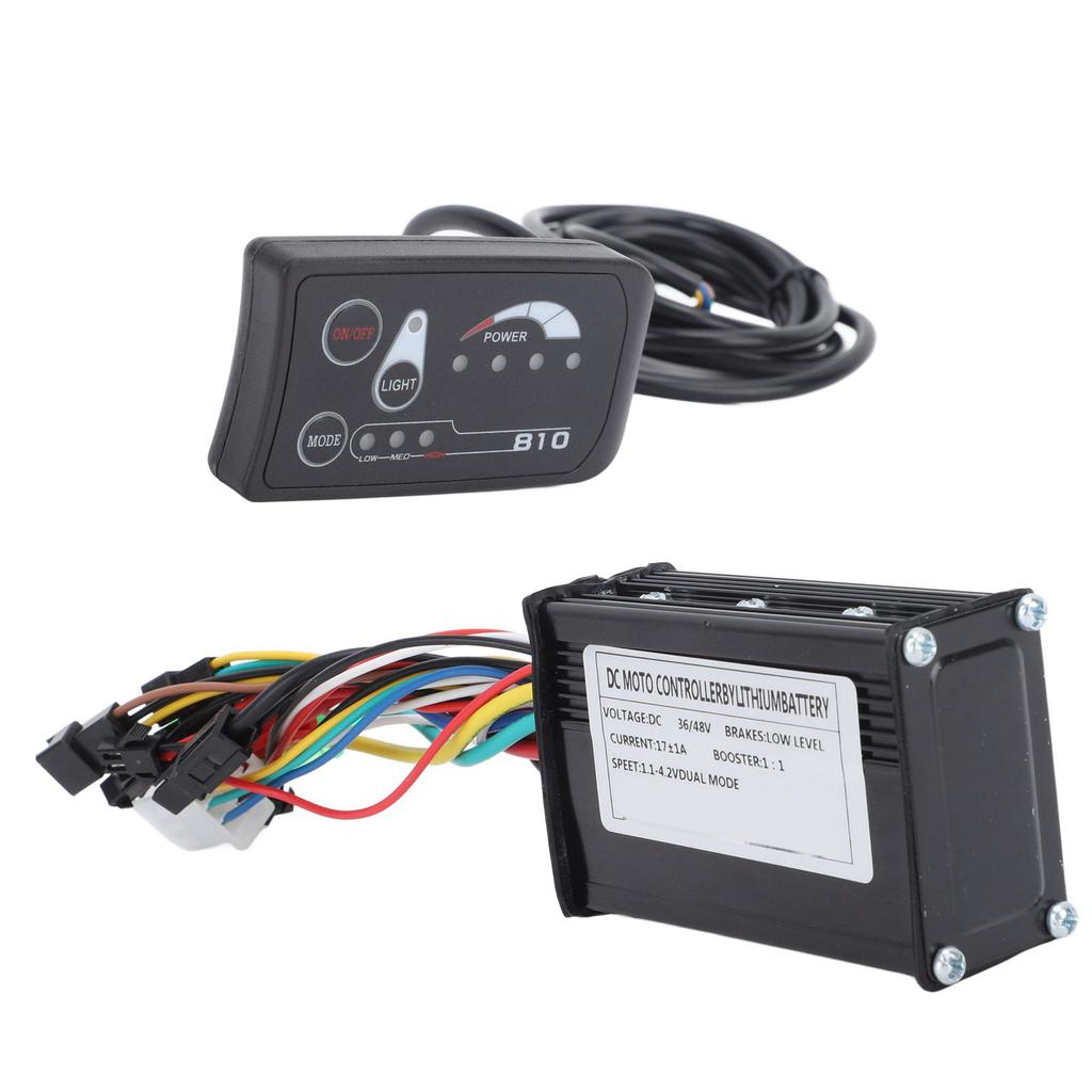 DC 36V 48V 17A 3 Modes Controller with S810 Panel with FT 8C Magnetic Points with 109R Throttle for 250W‑350W Motor