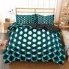 Honeycomb Duvet Cover Set Pink Geometry 3D Printed Bedding Set Polyester Cool Style Double Queen King Quilt Cover For Boys Adult