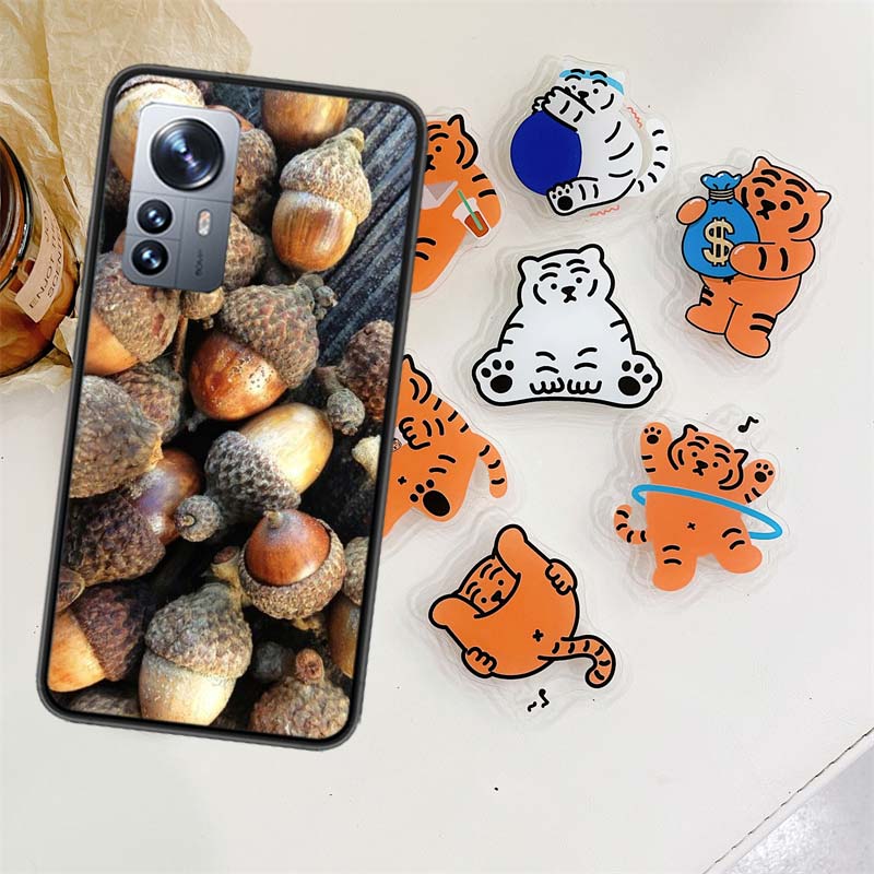 Autumn Yellow Leaf Acorns and Oak Leaves Phone Case For Xiaomi Poco X7 X6 M8 M7 M6 M4 M3 X4 Pro F7 Ultra M5S Mi 14 14T 15 15T 12