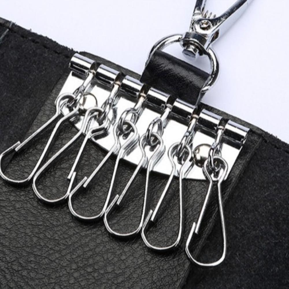 Cow Split Genuine Leather Keychain Housekeeper Car Key Wallet Key Holder Organizer Pouch  Men Women