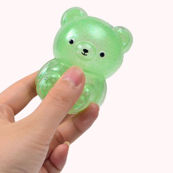 1/4 Stück Cartoon Bär Quetschspielzeug Langsam zurückfedernd Weich TPR Stress Angst Abbau Tragbar Kinder Jugendliche Erwachsene Bunt Tier Squishies Sensorisches Fidget Spielzeug