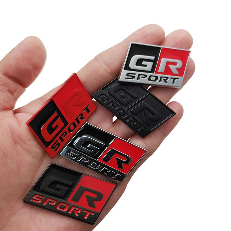 yscr3 3D Metal Car Sticker GR Sport Logo Emblem Badge Decals for Toyota HV YARiS RZ RC RS C-HR Corolla Prius Harrier Camry Tacoma rav4