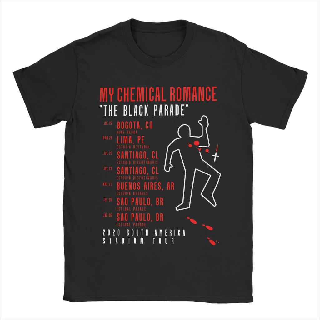 2026 Summer My Chemical Romance Tour Trendy TShirt Mens 100 Cotton Y2K Vintage Oversized Short Sleeve Top Women Men Tshirt