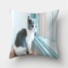 Cute Cat Print Decorative Cushion Pillowcase  Cover Pillow Sofa Living Room