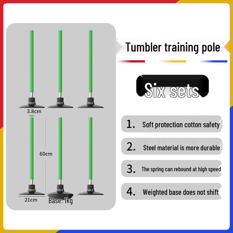 Agility Training Tumbler Poles with Bases