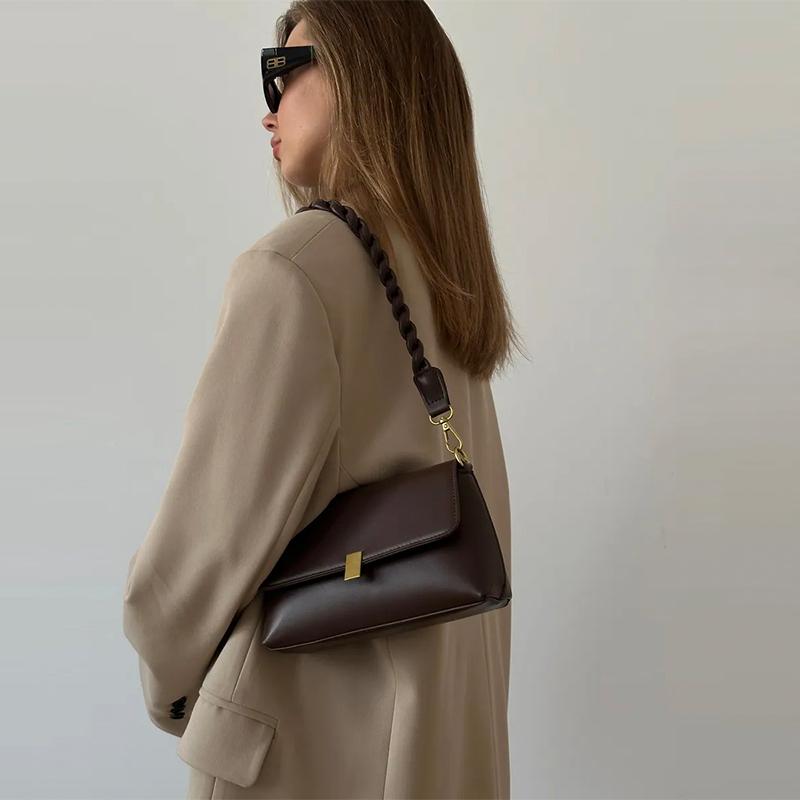 2025 Модная ретро-маленькая квадратная сумка для женщин из искусственной кожи, сумки через плечо, сумки через плечо, модная простая женская сумка коричневый