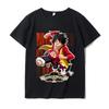 ONE PIECE T-shirt Aslo Luffy Sauron Short Sleeve Male Anime Cartoon Ins Loose Japanese Printed T-Shirt Y2K