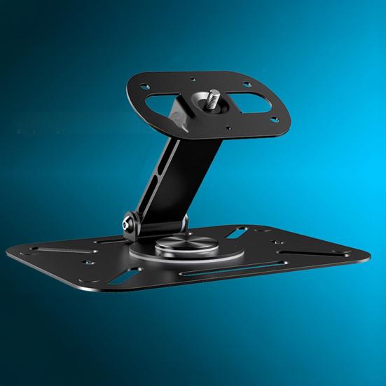 Aluminum Alloy Projector Stand 360-Degree Rotating Height Adjustable Heavy Duty 3-in-1 Projector Holder Desk Wall Ceiling Mount with 1/4-Inch Thread